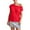 Red, variant on PUWEI Women's Off Shoulder Sweater Ribbed Knit Top Short Sleeve Pullover Blouse