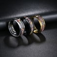thumbnail image 4 of Kripyery Finger Ring Plating Anti-fading Delicate Lightweight Portable Decorate Titanium Steel Multicolor Print Male Ring Jewelry Accessory, 4 of 8