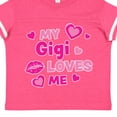 thumbnail image 4 of Inktastic Valentine's Day My Gigi Loves Me Hearts and Lips Boys or Girls Toddler T-Shirt, 4 of 5