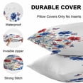 thumbnail image 4 of Waterproof Throw Pillow Covers Set of 2, 26x26 Inch 4th of July Decorative Pillowcases Outdoor Pillow Slip Cushion Covers Set for Couch Tent Independence Day Red Blue Floral Butterfly, 4 of 7