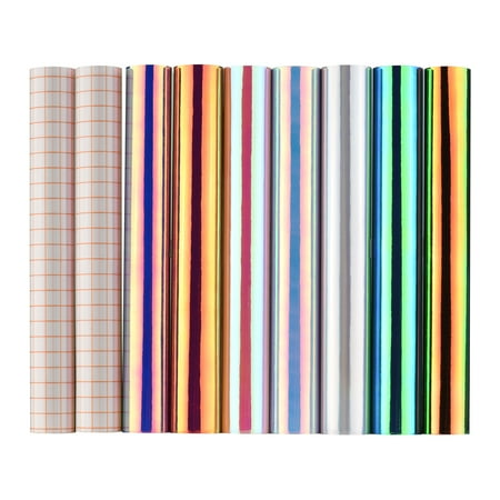 Protective film,Pieces Of Film Vinyl Diy Adhesive With 2 Pieces Of Film Compatible Film Compatible With Colors With 2 Decals Decoration Diy With Cricut Cameo Vinyl 7 Colors Buzhi Multicolor