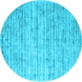 thumbnail image 1 of Ahgly Company Indoor Round Abstract Light Blue Contemporary Area Rugs, 4' Round, 1 of 4