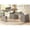 Grey, variant on SEDETA 63"x67" Farmhouse L Shaped Electric Standing Desk with Outlets, Convertible 110.3" Height Adjustable Executive Office Desk with Drawers & Shelves, White & Brown