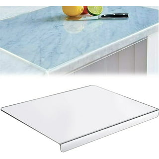 Pompotops 18*16 Inches Kitchen Countertop With Acrylic Cutting Board,  Countertop With Transparent Cutting Board With Edges, Countertop Protector,  for Home And Restaurant 
