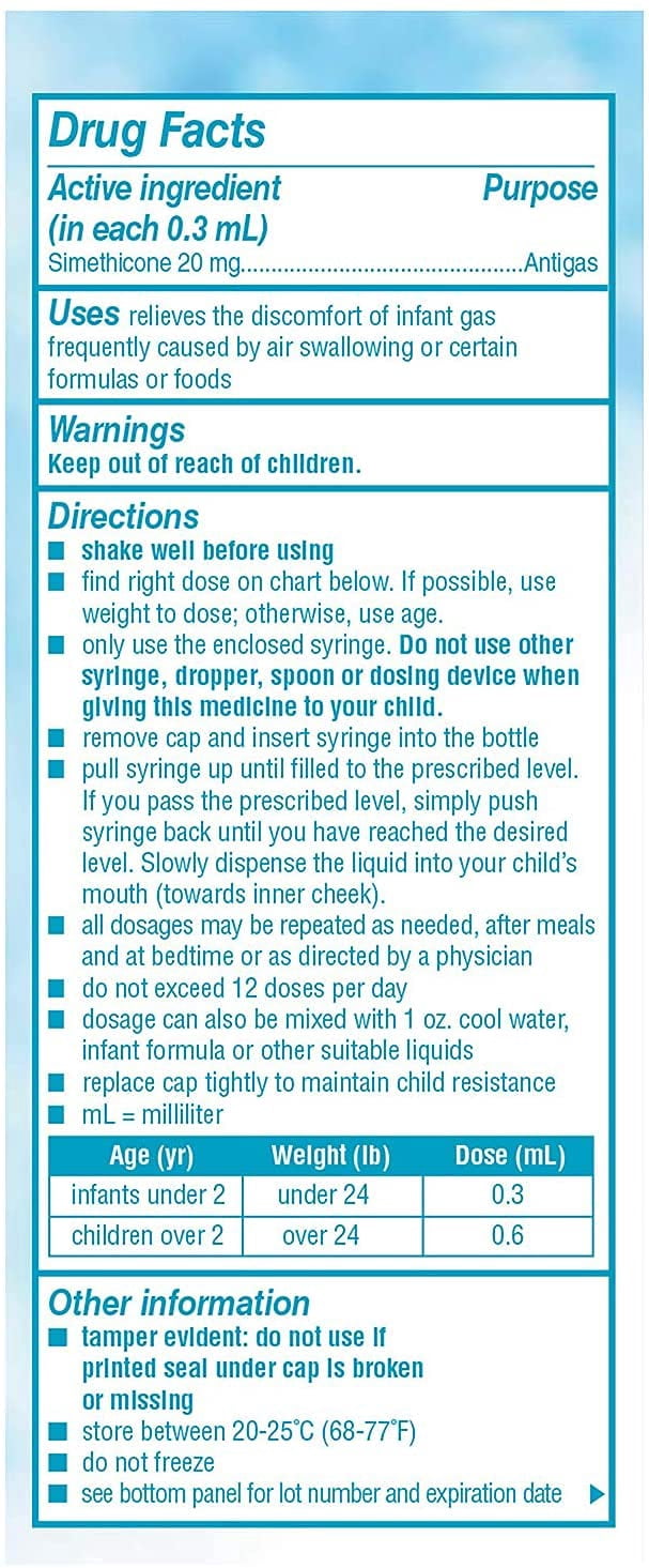 Mylicon Infant Gas Relief Drops Original Formula 1 oz (2 Pack)