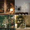 thumbnail image 3 of Birch Tree Valentines Day Decorations Indoor for Home,2ft 24LED Warm White Light Up Birch Tree，Battery&USB Tabletop Timer Artificial Mini Christmas Tree with Lights for Holiday Party Wedding, 3 of 5