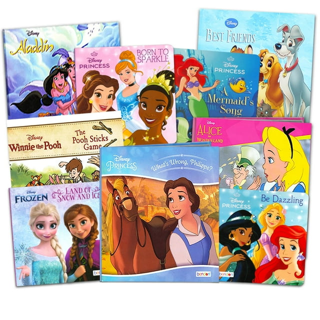 Set de libros Disney Princess y Disney Frozen para niños pequeños, paquete de 9