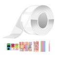 thumbnail image 1 of simhoa Clear Color Tape High Sticky Waterproof Removable Heavy Duty with Straws Reusable Bubble Blowing Educational Toy for DIY Craft Handmade Ball 45pcs, 1 of 6