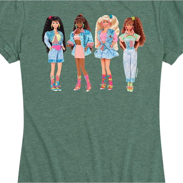 Barbie - Retro Barbies - Women's Short Sleeve Graphic T-Shirt ...