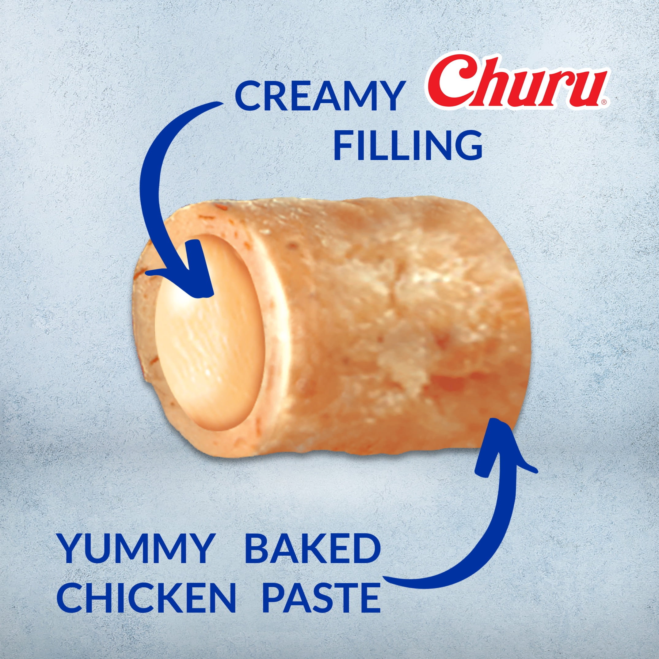 INABA Churu Bites for Cats, Grain-Free, Soft/Chewy Baked Chicken Wrapped Cat Treats with Savory Churu Centers, 0.35 Ounces Each Tube, 3 Tubes, Tuna Recipe