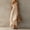 Apricot, variant on Women's Crinkle Textured One Shoulder Maxi Dress – Loose Draped Flowy with Side Pockets Boho Beach Vacation Dress Apricot,L
