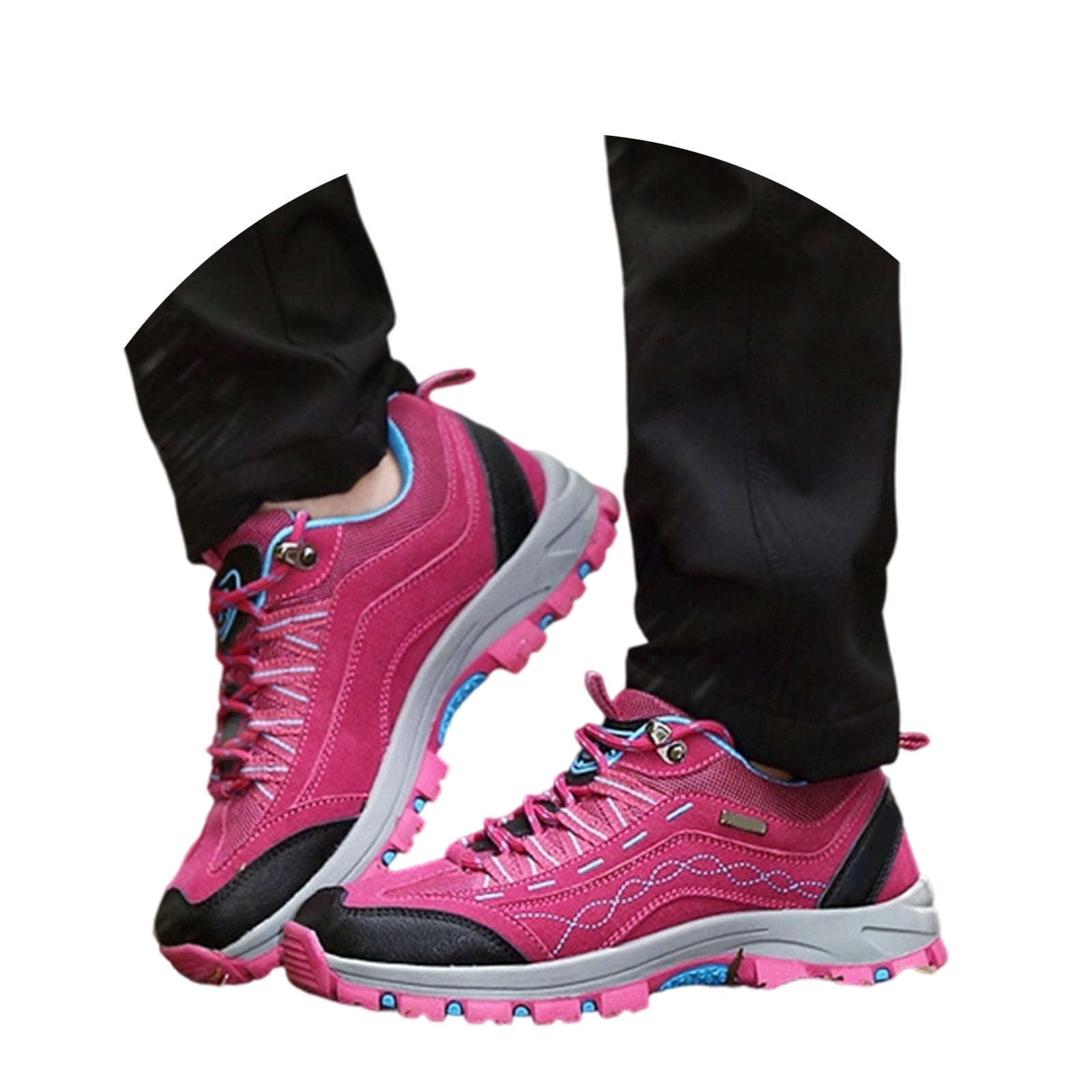 Win s Way Women's High-Top Hiking Sneakers, Lightweight Breathable Trekking Shoes for Outdoor Adventure & Support