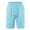 Light Blue, variant on Vhkiploz Summer Knit Shorts for Men's Solid Color Drawstring Elastic Waist Shorts Casual Loose Running Workout Knee Length Shorts with Summer Pockets White M