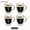 4PCS, variant on 2/4/6PCS 350ML Double Wall Glass Coffee Mug With Handle Transparent Glass Cappuccino Cup Coffee Milk Tea Juice Tea Cup