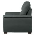 thumbnail image 5 of Pemberly Row Microfiber Accent Chair with Pull Out Ottoman in Gray, 5 of 6