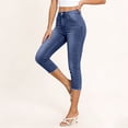 thumbnail image 2 of Women's High Waisted Straight Leg Cropped Jeans Casual Trendy Summer Denim, 2 of 9