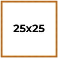 thumbnail image 2 of 25x25 Honey Brown Real Wood Picture Frame Width 0.75 inches | Interior Frame Depth 0.5 inches |, 2 of 8
