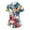 A-Multicolour141, variant on Women's Pink Navy Argyle Plaid Print Turn-Down Collar Polo Fitted Short Sleeve Golf Blouse