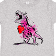 thumbnail image 4 of Inktastic Valentine's Day Graffiti T-rex with Heart Shaped Candy Box Boys or Girls Toddler T-Shirt, 4 of 5