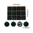 thumbnail image 3 of LanSuare 12Pcs Velvet Christmas Balls, 3.1" Flocked Christmas Tree Ball Ornaments, Shatterproof Plastic Xmas Ornaments for Holiday Wedding Party, Xmas Hanging Decoration(Green), 3 of 6