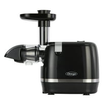 Omega Cold Press 365 Compact Masticating Horizontal Juicer, 150W Low-Speed 3-Stage Auger, in Black (H3000R)