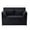 Black, variant on DEALTOPS 46" Velvet Pull-Out Sleeper Sofa Bed, 2-in-1 Convertible Loveseat with 5-Level Reclining Backrest, Black