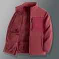 thumbnail image 1 of Leodye Veste Sans Manches en Molleton Décontractée et Tendance pour Homme à Manches Longues, Col Montant, avec Poche, Veste Décontractée Rouge G(L), 1 of 4