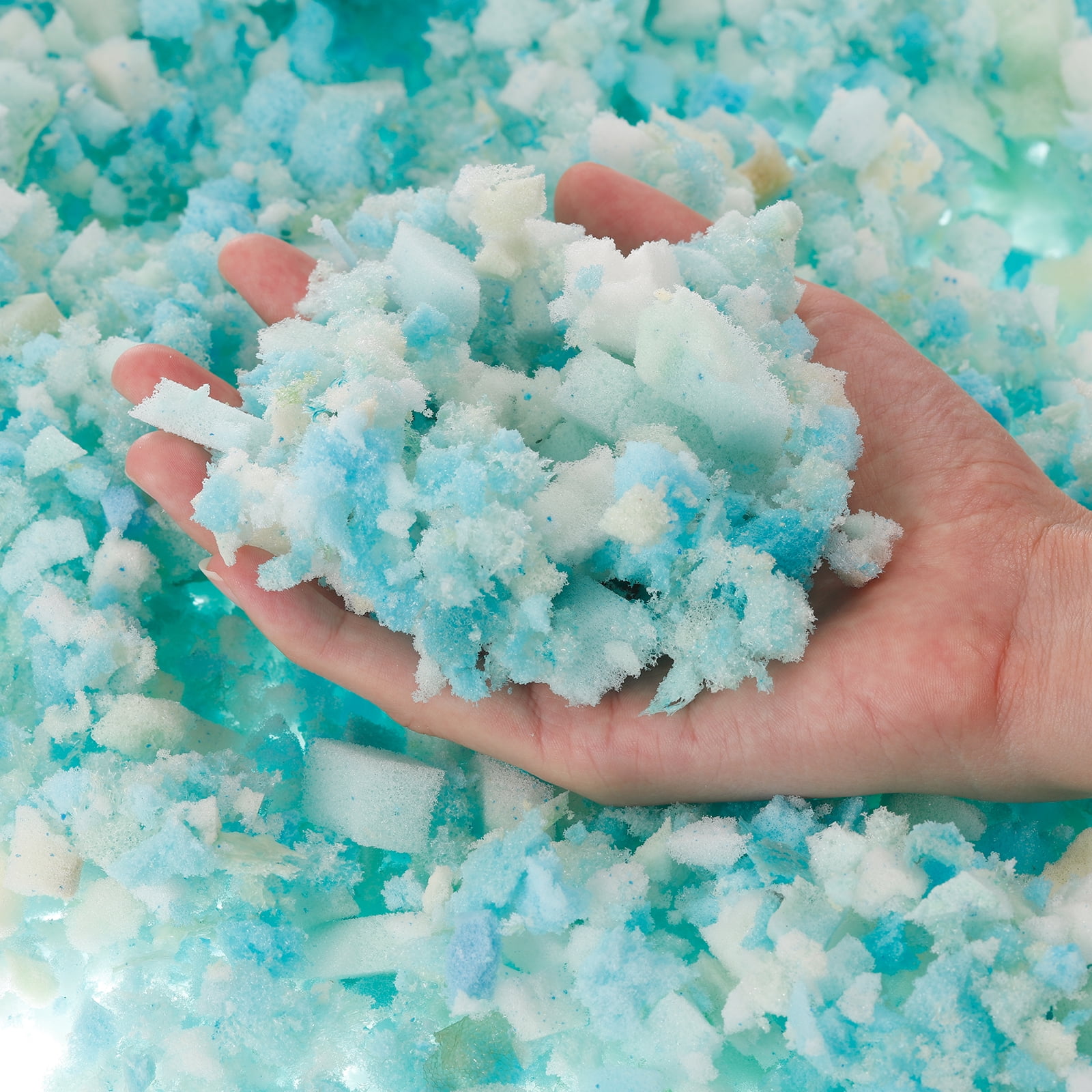 Shredded Memory Foam Filling, 15 Pounds Bean Bag Filler Foam for Cushions, Sofas, Pillows and More  Multi Color