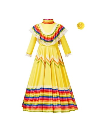 Mexican Dress Puebla for Girls Ages 0 to Ages 12 Many Colors Available