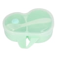 thumbnail image 3 of Portable  - Green Divided 2 Compartment Bowl with Spoon, 3 of 5