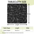 thumbnail image 2 of Math Equations Physics Icons Green Pattern Square Fitted Tablecloth with Elastic Edge,Square Table Cover,Washable Elastic Table Cover for Home Kitchen Party Decor 36"x36", 2 of 6