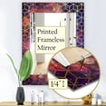 thumbnail image 3 of DESIGN ART Designart 'Capital Gold Honeycomb 8' Modern Mirror - Frameless Vanity Printed Mirror 23.7 in. wide x 31.5 in. high, 3 of 4