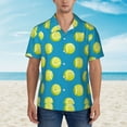 thumbnail image 6 of Picia Ball Tennis Gentle Cotton Regular Fit Short Sleeve Casual Hawaiian Shirt for Men-Small, 6 of 9