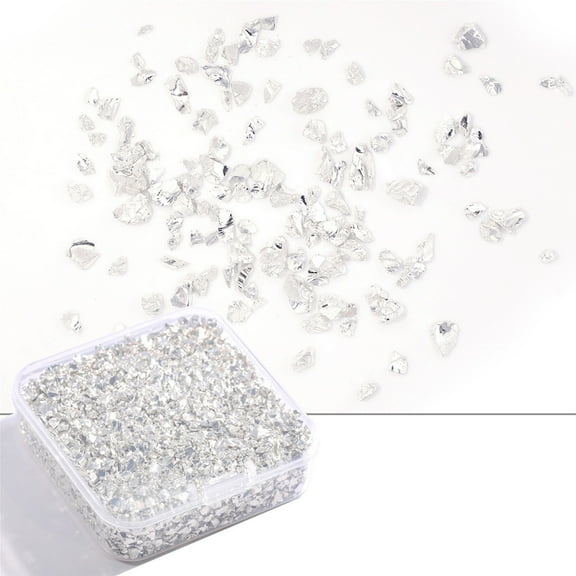 80g/Box Crushed Glass Glitter Suitable for Art Painting Vase Filler Jewelry Making Decoration and Other Crafts