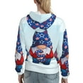 thumbnail image 7 of Lsque Cute Gnomes in USA1 Pattern Casual Women's Hoodie,Hooded Sweatshirt with Kangaroo Pocket,Pullover Hoodie with Eye-catching Drawstrings-Medium, 7 of 7