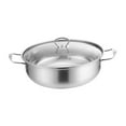 thumbnail image 3 of Olla caliente de acero inoxidable, olla para cocinar, utensilios de cocina, espesa, multiusos con tapa, wok de sopa para reuniones familiares, 34 centímetros, 3 of 9