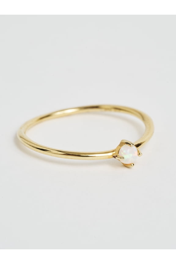 Single Moon Opal Ring