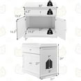 thumbnail image 6 of Wooden Cat Litter Box Enclosure with Drawer Side Table Furniture, 6 of 7