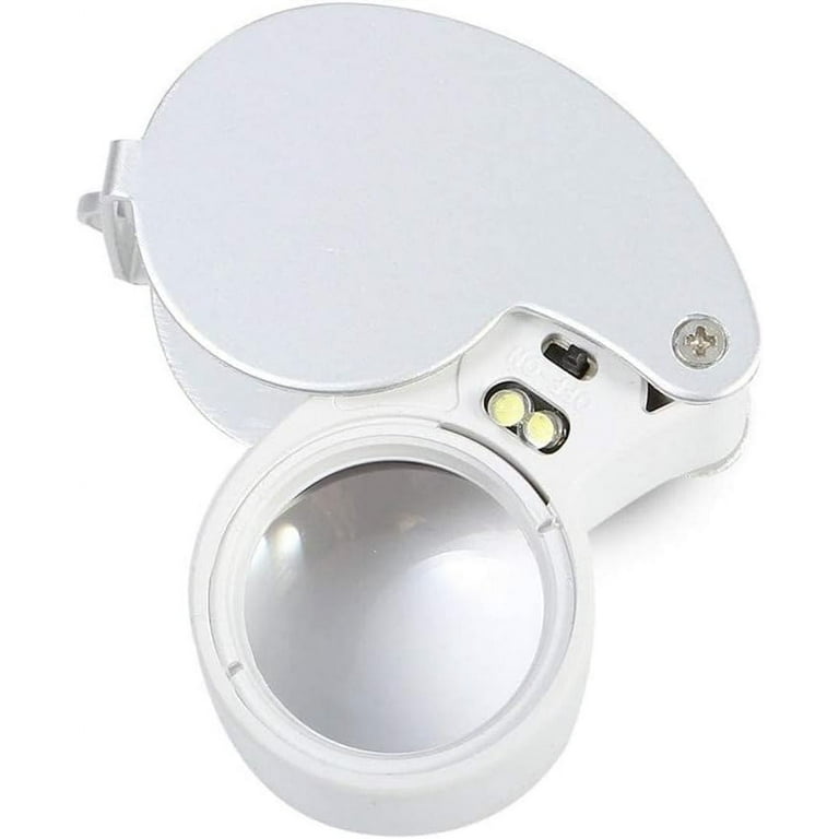 40X Magnifying Loupe Jewelry Eye Glass Magnifier LED Light Jewelers Loop  Pocket - Vision Care, Facebook Marketplace