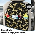 thumbnail image 4 of Dragonfly Gold Mats Back Seat Protectors, Car Seat Protector Vehicle Organizers Waterproof Cover Back Seat Cover for Kids with 3 Storage Pockets 2 Pack, 4 of 5
