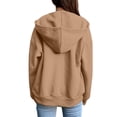 thumbnail image 5 of LIIPEE Womens Zip Up Hoodie Long Sleeve Solid Color Hooded Sweatshirt With Pockets Ladies Comfortable Breathable Everyday Sweatshirts,XXXXXL, 5 of 7