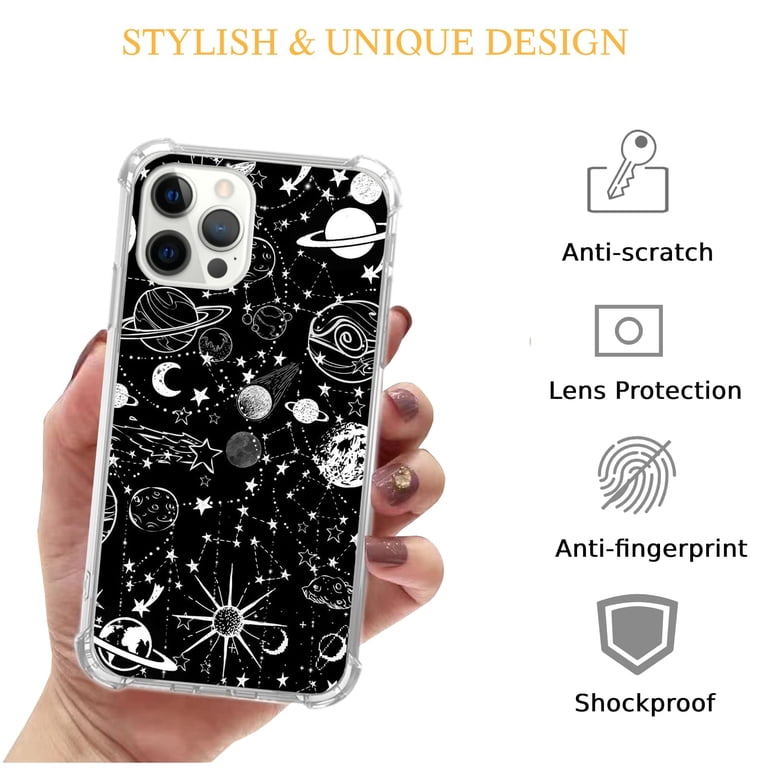 Space Planets Case for iPhone 12 Pro,Aesthetic Art Design Pattern TPU  Shock-proof Cover Case - Walmart.com