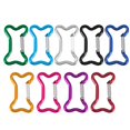 thumbnail image 4 of 5Pcs Bone Shape Spring Snap Clip Aluminum Alloy KeyRings Hanging Buckle Carabiner Keychains Bag Clip Hook Connectors, 4 of 6