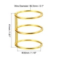 thumbnail image 2 of Unique Bargains 1.18' Dia. 3 Circle Detachable Metal Binder Rings Loose Leaf Rings, Gold Tone 6 Pack, 2 of 6