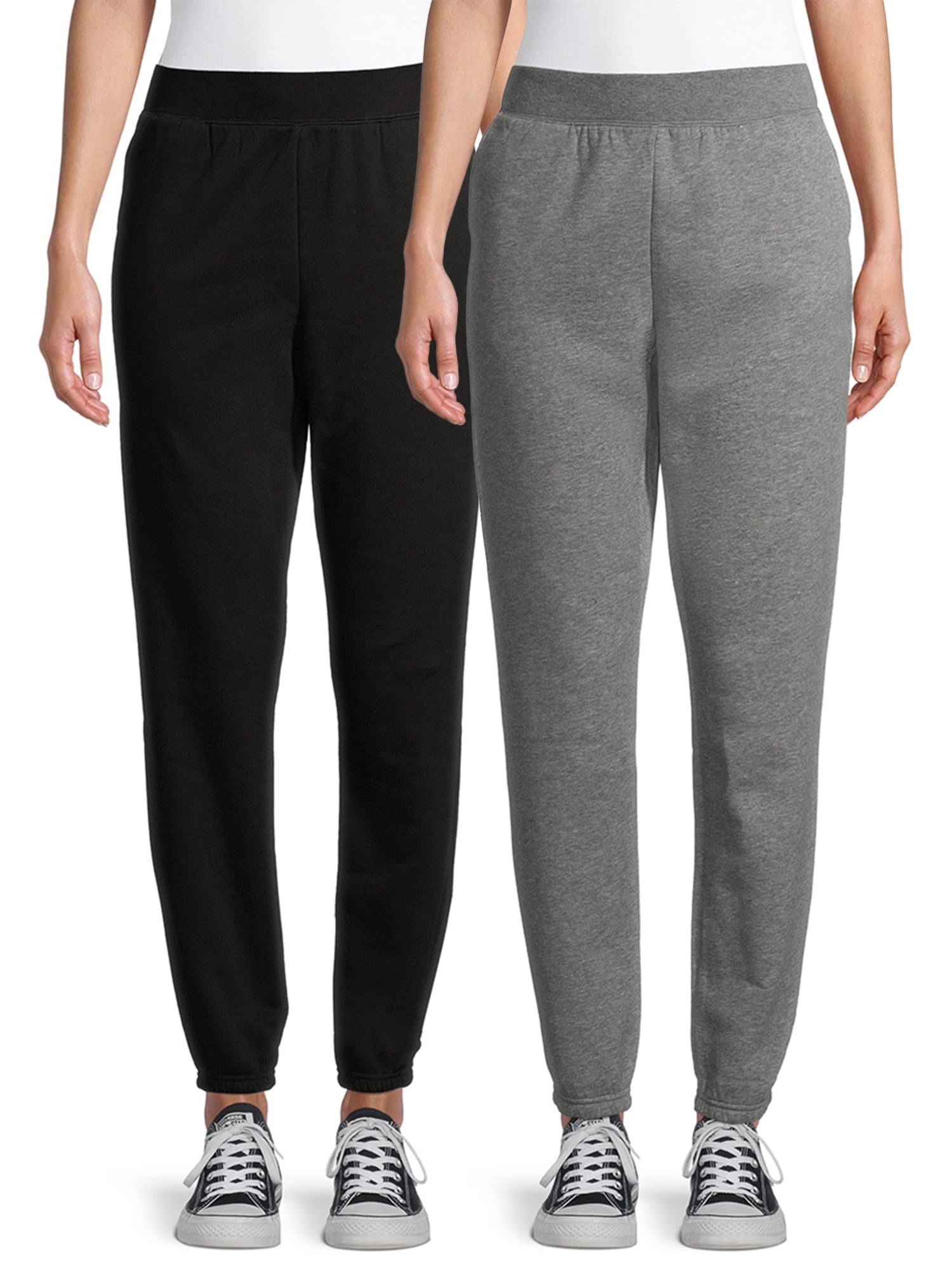 Time and Tru Women's Athleisure Fleece Cinch Pants - Walmart.com