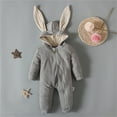 thumbnail image 3 of MZXELPRJD Baby Bunny Costume One Piece 3D Rabbit Ear Easter Hoodie Toddler Girls Boys Long Sleeve Winter Hooded Bodysuit Crawling Suit Baby Girl Clothes, 3 of 8