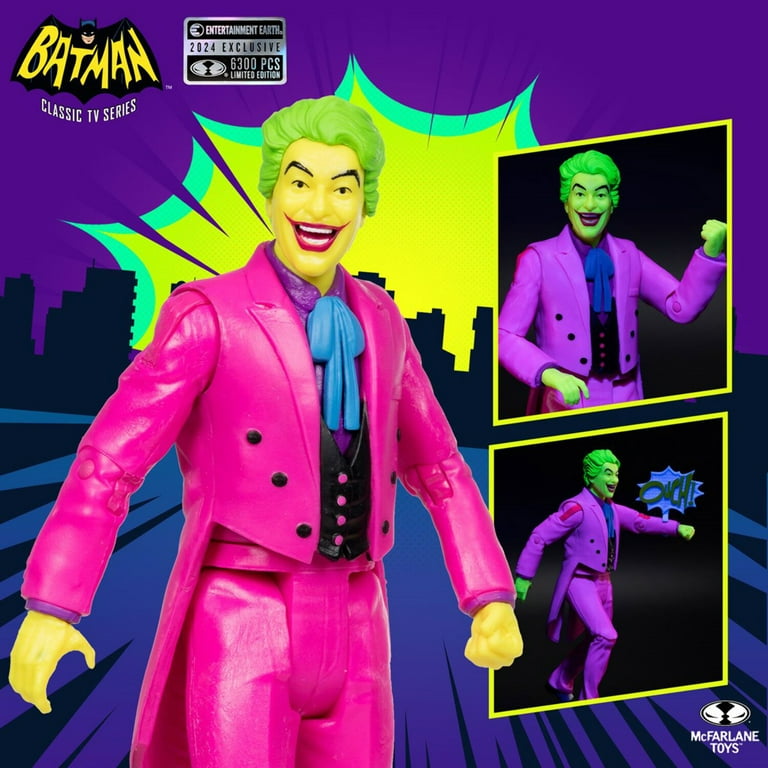 DC Batman 66 Joker Black Light Gold Label 6-In Figure EE Ex