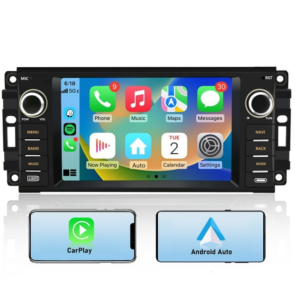 AWESAFE Android 13 Car Stereo 7 Inch Touchscreen Radio for Jeep Wrangler JK Chrysler Dodge Ram 1500 with Wireless CarPlay Android Auto