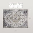 thumbnail image 5 of Demi Bonn 8x10ft Area Rug, Vintage Machine Washable Rug, Non-Slip Carpet for Living Room, Bedroom, Dining Room, Brown, 5 of 6