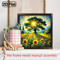 thumbnail image 6 of An 8*8-inch wooden framed painting - a brilliant pastoral scene by Van Gogh. It can be used as a home decoration item or as a wonderful gift., 6 of 9